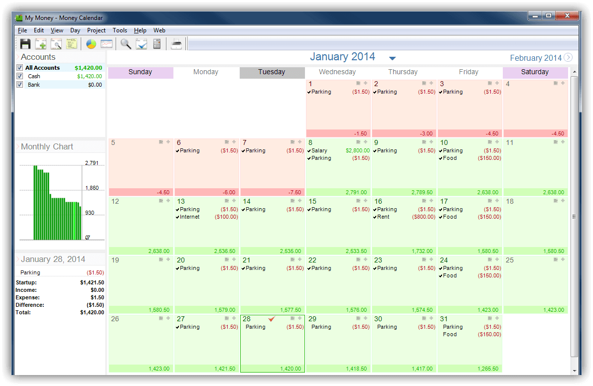 Money Calendar